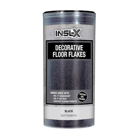 Insl-X By Benjamin Moore Insl-X Indoor and Outdoor Black Blend Decorative Floor Flakes 12 oz EGF701099-EA